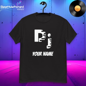 Custom name DJ T-Shirt - Personalized DJ Logo Tee for Music Lovers, Performers & Producers - Unique Gift for DJs, Club Fans shirt