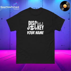 Personalised Disc Jockey T-Shirt – Custom DJ Name Tee for Music Producers & Sound Lovers