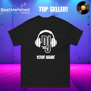 Custom Name DJ T-Shirt – Personalised Music Tee for Fans & Producers