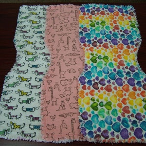 Flannel Burp Cloth Set of 3: Soft Absorbent Baby Spit Up Solution