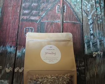 Grounding Herbal Blend – Calming Tea or Tincture Herbs | Betony, Chamomile, Catnip, Tulsi & St. John’s Wort | For Nervous System Support