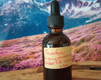 Feverfew tincture- small batch herbal extract- hand crafted- single herb