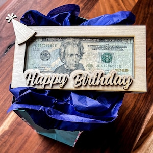 Gelukkige verjaardag contant geld houder, aangepaste verjaardagscadeau, contant geld cadeau, geldkaart, gepersonaliseerde geldhouder, voor hem, voor haar, contante envelop, houder