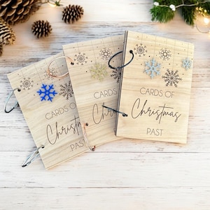 Kerstkaarthouder, kaarten uit het verleden van Kerstmis, houten kaarthouder, kerstkaarten, houten kerstkaarthouder, kerstkaartaandenken