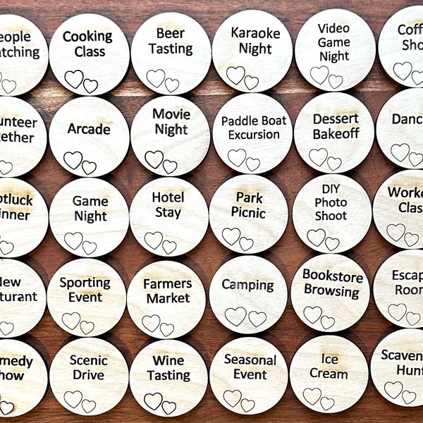 Valentine's Day Gift for Couples, Date Night Idea Tokens, Date Night Coins, Unique Personalized Gift Tokens, Custom Gift, For Him, For Her