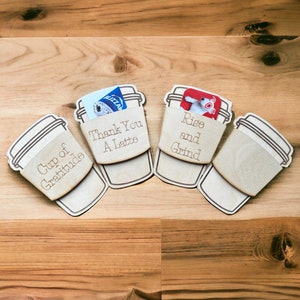 Titolare della carta regalo di ringraziamento per il caffè, carta regalo di ringraziamento, regalo di apprezzamento per l'insegnante, regalo per tazza di caffè, regalo di ringraziamento, regalo per l'insegnante, carta regalo