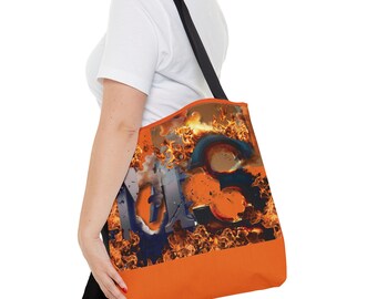 Bolsa de mano naranja con motivo de la esclerosis múltiple, bolsa de apoyo a la esclerosis múltiple, bolsa de mano con envío gratuito, explosión de la esclerosis múltiple