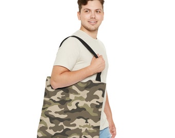 Tote Bag, Camo Tote, Reusable Tote Bag, Camouflage, Shopping Bag, Grocery Bag, Grocery Tote, Heavy Shopping Tote, Teachers Gift