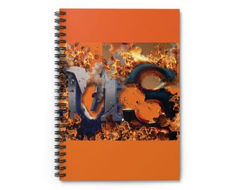 Cuaderno espiral naranja de apoyo para la EM, Explosión de esclerosis múltiple, Diario de EM, Diario de esclerosis múltiple, Cuaderno diario de EM con envío gratuito