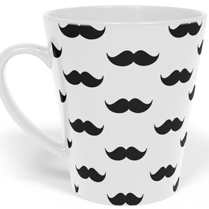 Taza de café con leche de bigote, taza para hombres con bigotes, noviembre, regalo para él, accesorios de bigote, cuidado del bigote, amor del bigote, taza de café