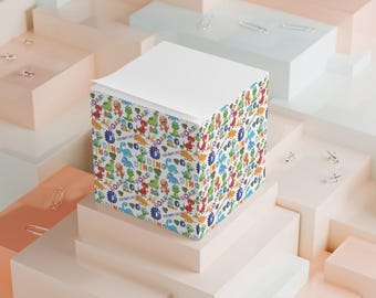 Cubo de notas con forma de dinosaurio, bloc de notas con un toque divertido y brillante, bloc de notas con forma de dinosaurio, material de oficina con forma de dinosaurio, accesorio de escritorio con forma de dinosaurio, accesorios de oficina, papelería