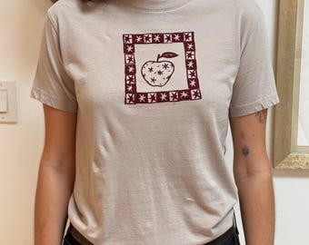 Block-printed Apple T-Shirt