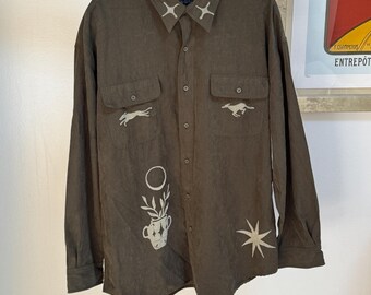 Dark Olive Button Up