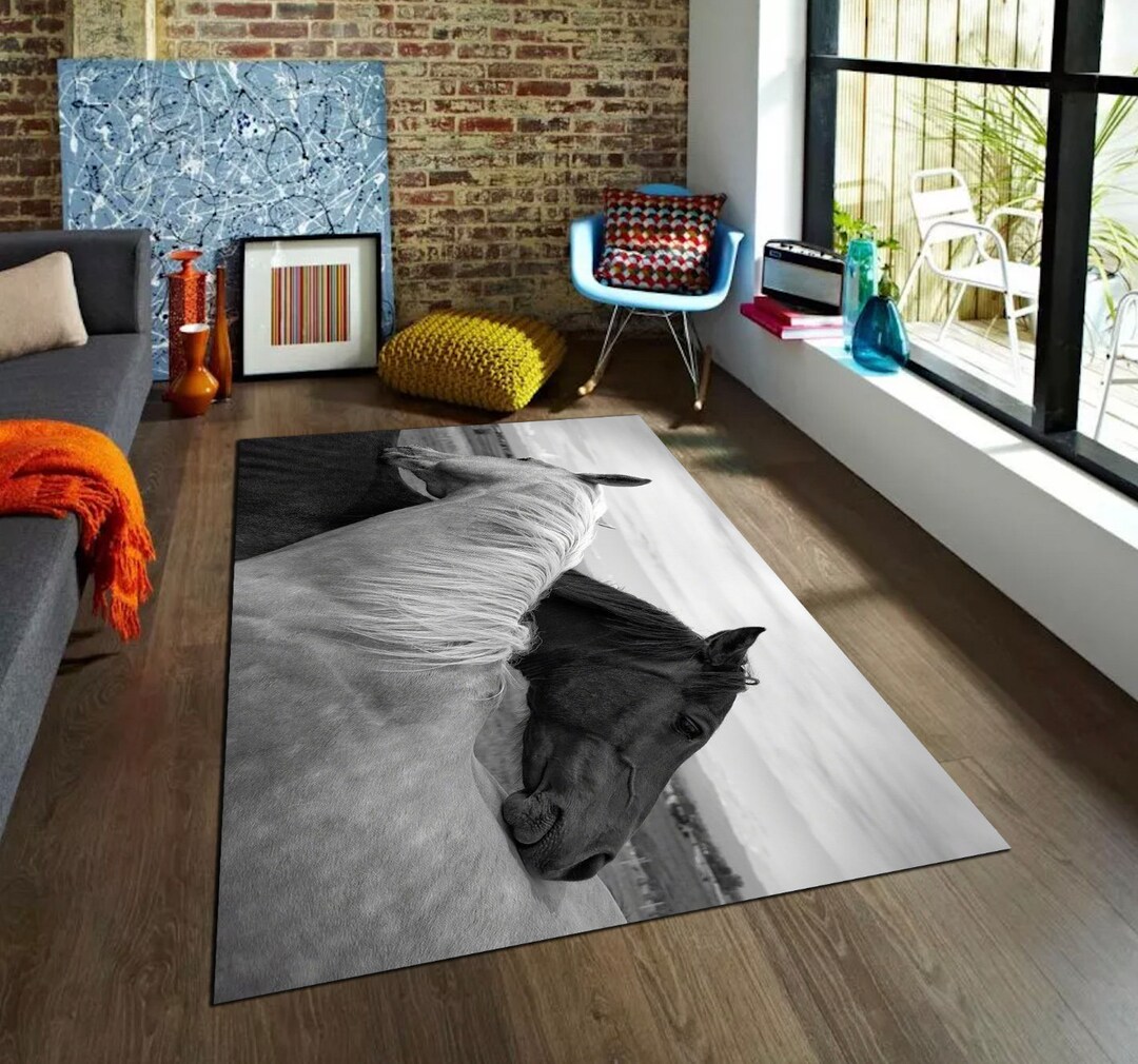 Horse Rug Running Horses Rug Horses on the Beach Salon Etsy