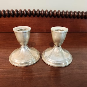 Sterling Silver Weighted Candlestick - Etsy