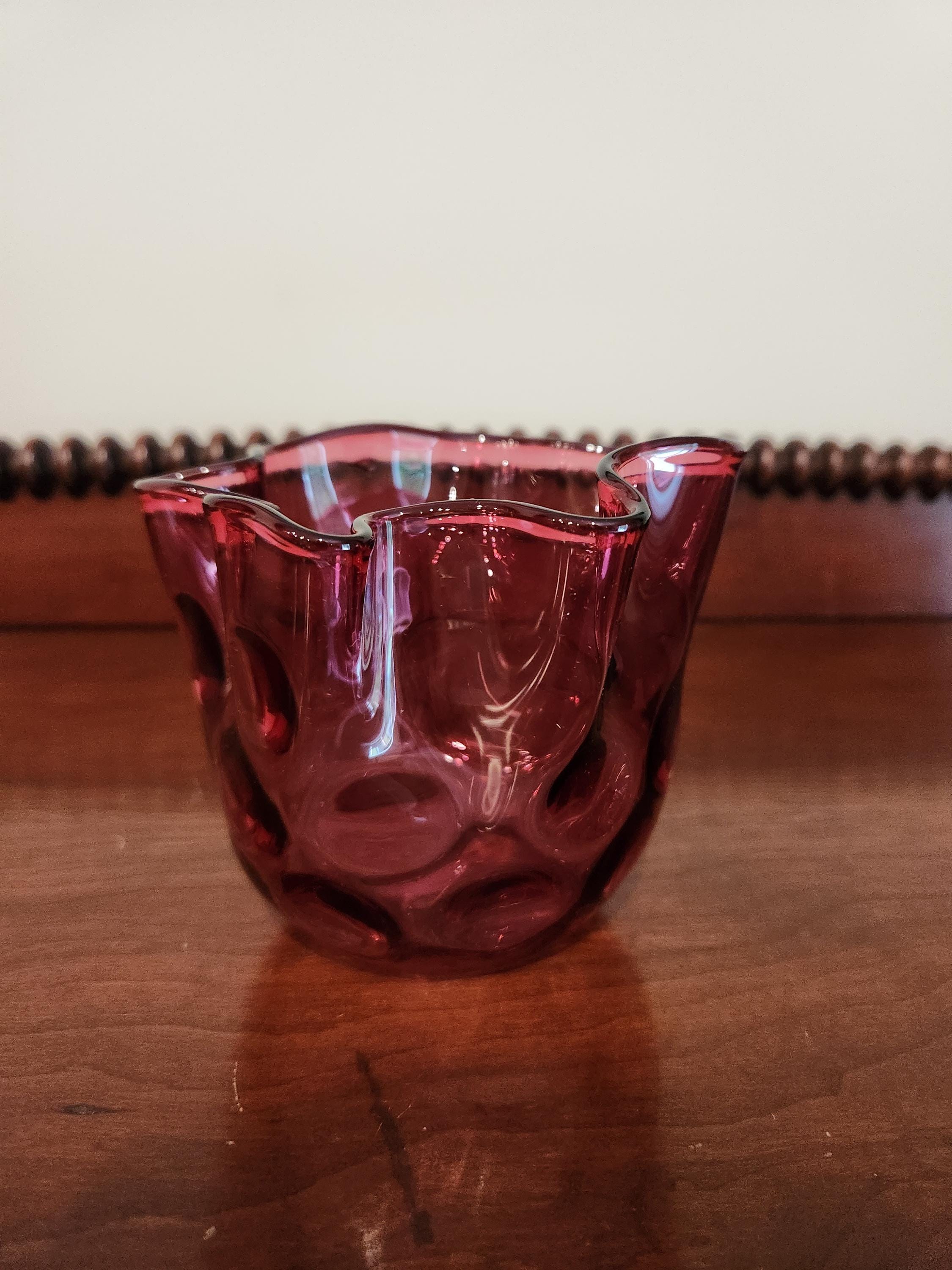 レア!オールドフェントン コインドット fentonバスケット アンティーク Fenton Coin Dot Vase - Etsy