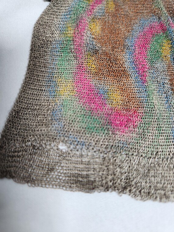 Antique Metal Mesh Purse with Peacock - image 6