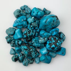 Dyed Magnesite Nuggets, Size Range: 10x8mm-34x26mm, Dark Turquoise Blue Gemstone, Quantity 40 Loose Beads, Jewelry Making Supplies Destash