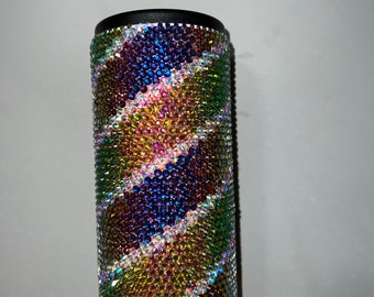 Rhinestone skinny can koozie