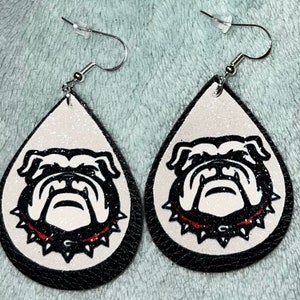 Georga Bulldogs earrings.