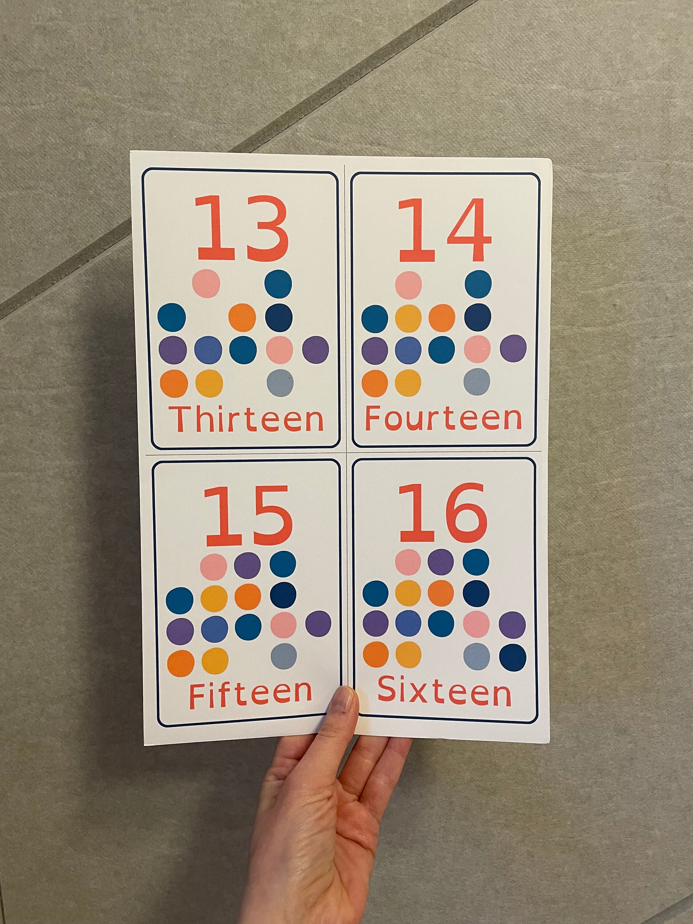 Number Flashcards and Practice Sheets english - Etsy