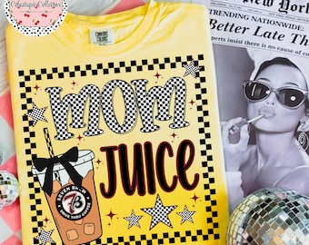 Mom Juice PNG, 7 Brew Coffee PNG, Digital Download, Trendy Mom Life Coffee Lover Png, Iced Coffee Vibes, Checkered 7 Brew PNG, Coffee Mom