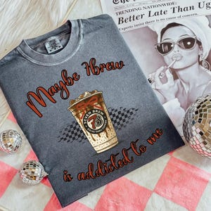 Maybe 7brew Is Addicted To Me PNG, Mom Life Coffee PNG, Digital Download, Coffee Lover Png, Iced Coffee Vibes, Checkered 7 Brew PNG
