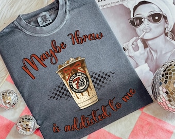 Maybe 7brew Is Addicted To Me PNG, Mom Life Coffee PNG, Digital Download, Coffee Lover Png, Iced Coffee Vibes, Checkered 7 Brew PNG