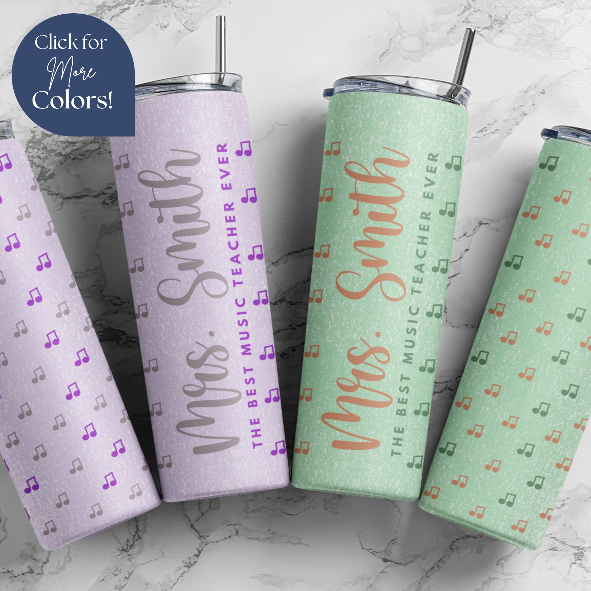Personalized Music Teacher Tumbler, Custom Name Tumbler For Music Teacher Travel Mug, Music Teacher Cup, Teacher Appreciation Gift