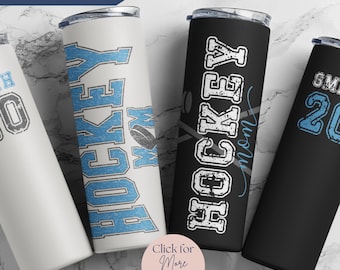 Hockey Mom Tumbler, Personalized Hockey Mom Tumbler With Player Name and Number, Sportsmom Cup, Hockey Mom Gift, Hockey Mom Cup, Hockey Mama