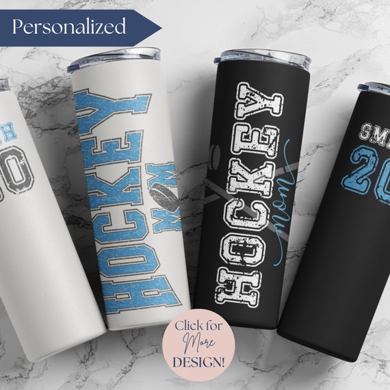 Hockey Mom Tumbler, Personalized Hockey Mom Tumbler With Player Name and Number, Sportsmom Cup, Hockey Mom Gift, Hockey Mom Cup, Hockey Mama