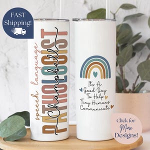 SLP Tumbler Personalized Speech Language Pathologist Gift For SLP Cup Custom SLP Skinny Tumbler 20oz Slp Travel Mug, Slp Coffee Cup