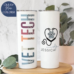 Vet Tech Tumbler personalized,  Veterinary Technician Cup, Vet Tech Gift Women, Custom Vet Tech Tumbler, Vet Tech Travel Mug, Vet Tech Cup