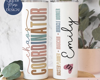 Chaos Coordinator Tumbler, Personalized Teacher Travel Cup, Custom Mom Tumbler Gift, Gift for Boss, Gift for Manager, Chaos Coordinator Cup
