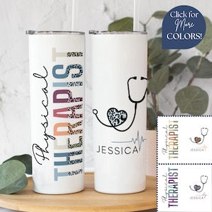 Personalized Physical Therapist Tumbler With Name, Custom Physical Therapist Gift, Physical Therapy Tumbler, PT Cup, PTA Travel Mug