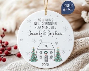 New Home Ornament Personalized 2025 With Quote And Name, Custom Christmas Ornament Gift For New Homeowner, Ornament Gift For Realtor