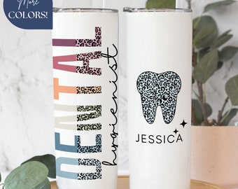 Dental Hygienist Tumbler Personalized, Dental Hygienist Gift, Dental Hygienist Cup, Custom RDH Gift For Women, LDH Graduation Gift, LDH Cup