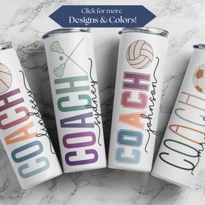 Personalized Coach Tumbler With Name, Custom Gift For Coach Cup, Coach Gift, Coach Skinny Tumbler With Straw, Sports Coach Thank You Gift