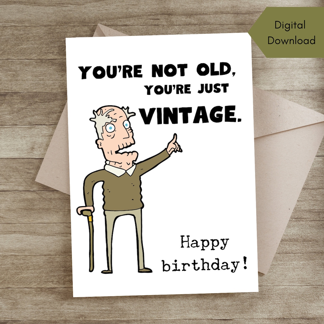 Printable Birthday Card Funny Birthday Card for Grandpa Birthday Card
