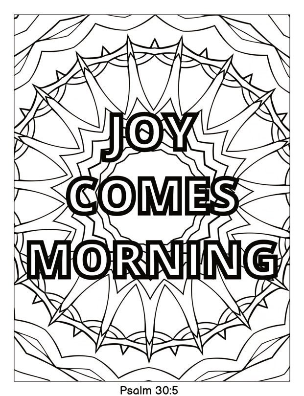 Bible Verse Coloring Pages, for Teens and Adults, Biblical Affirmation ...