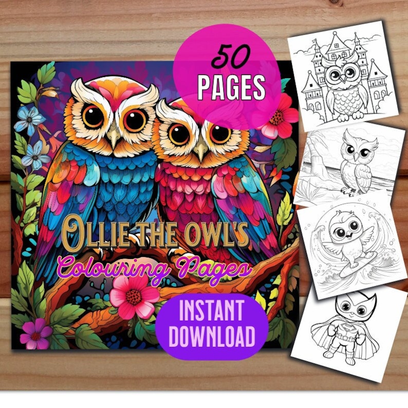 50 Cute Owl Colouring Pages, Colouring Pages, Adults and Kids ...