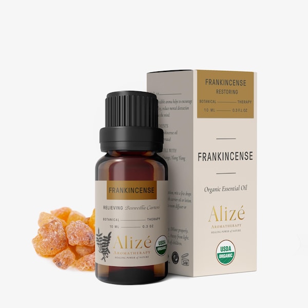 Alizé Frankincense Essential Oil - 100% Pure Natural Meditation Oil - Therapeutic Grade, 10ml