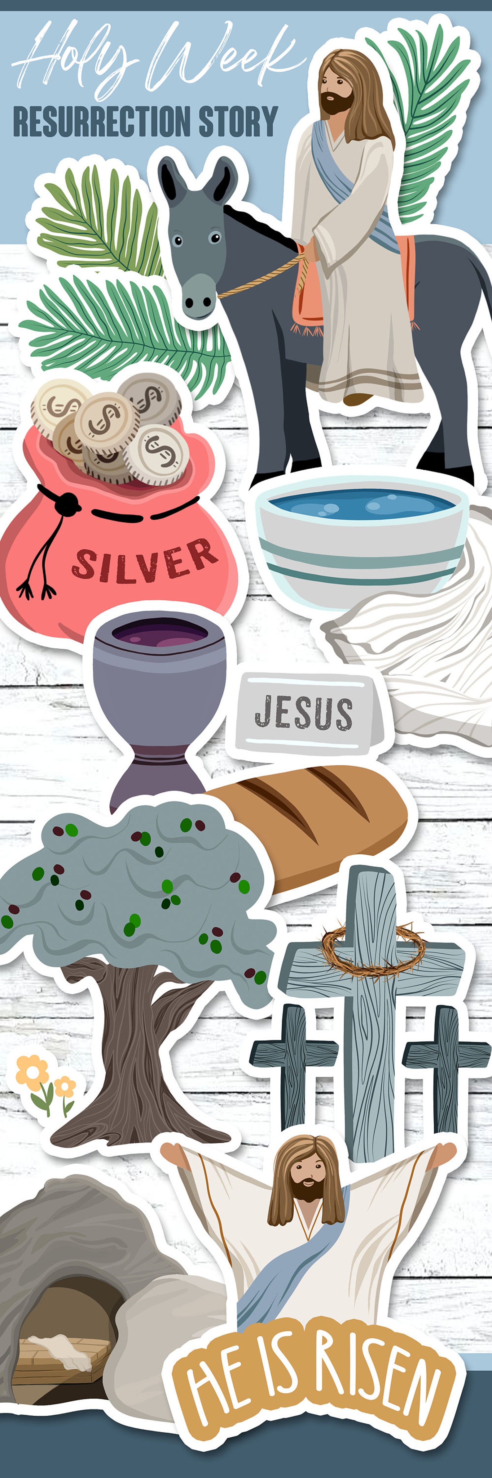 Group license holy week for kids resurrection easter story craft