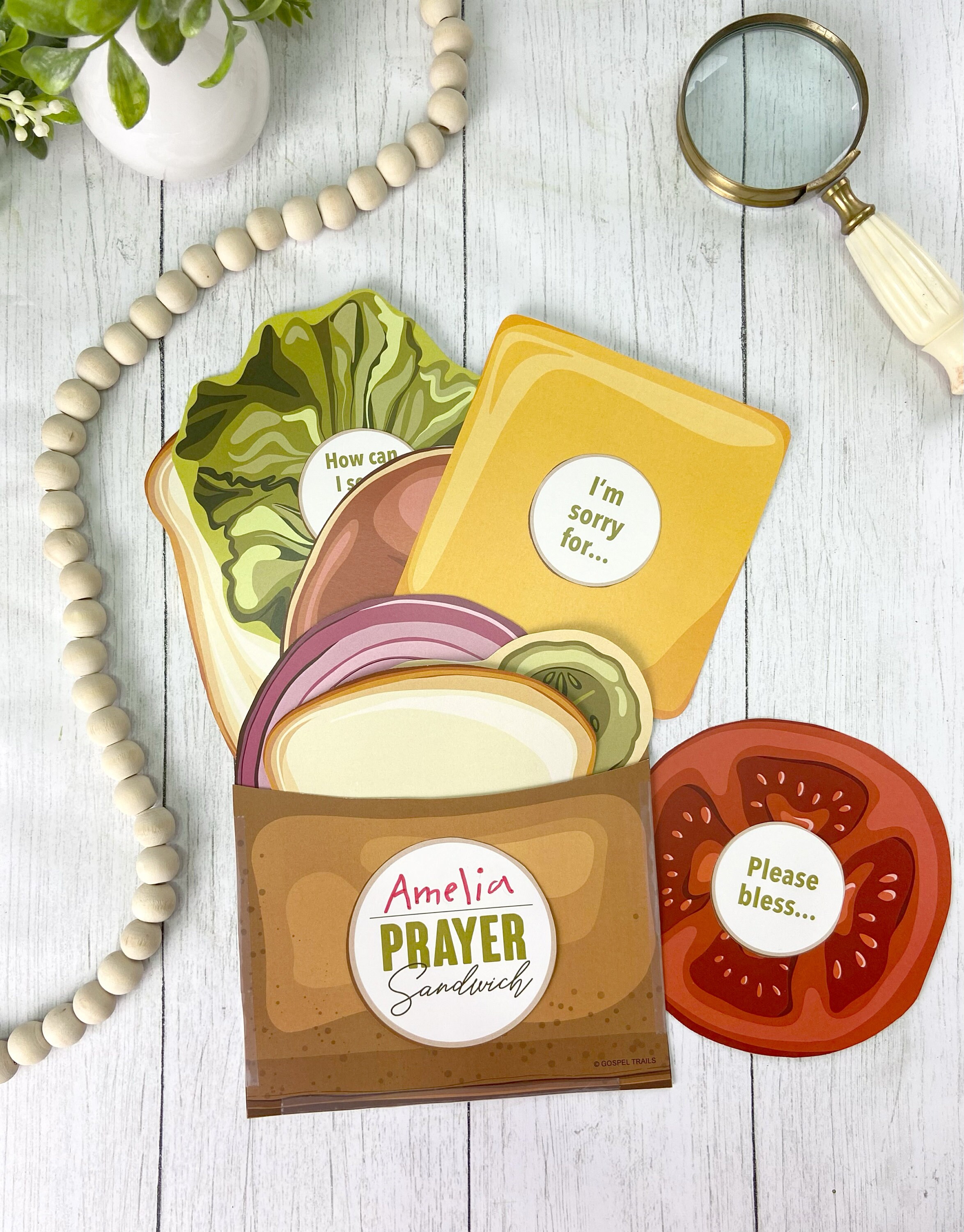 Prayer Sandwich Bible Lesson Kids Activity for Homeschool Bible Craft ...
