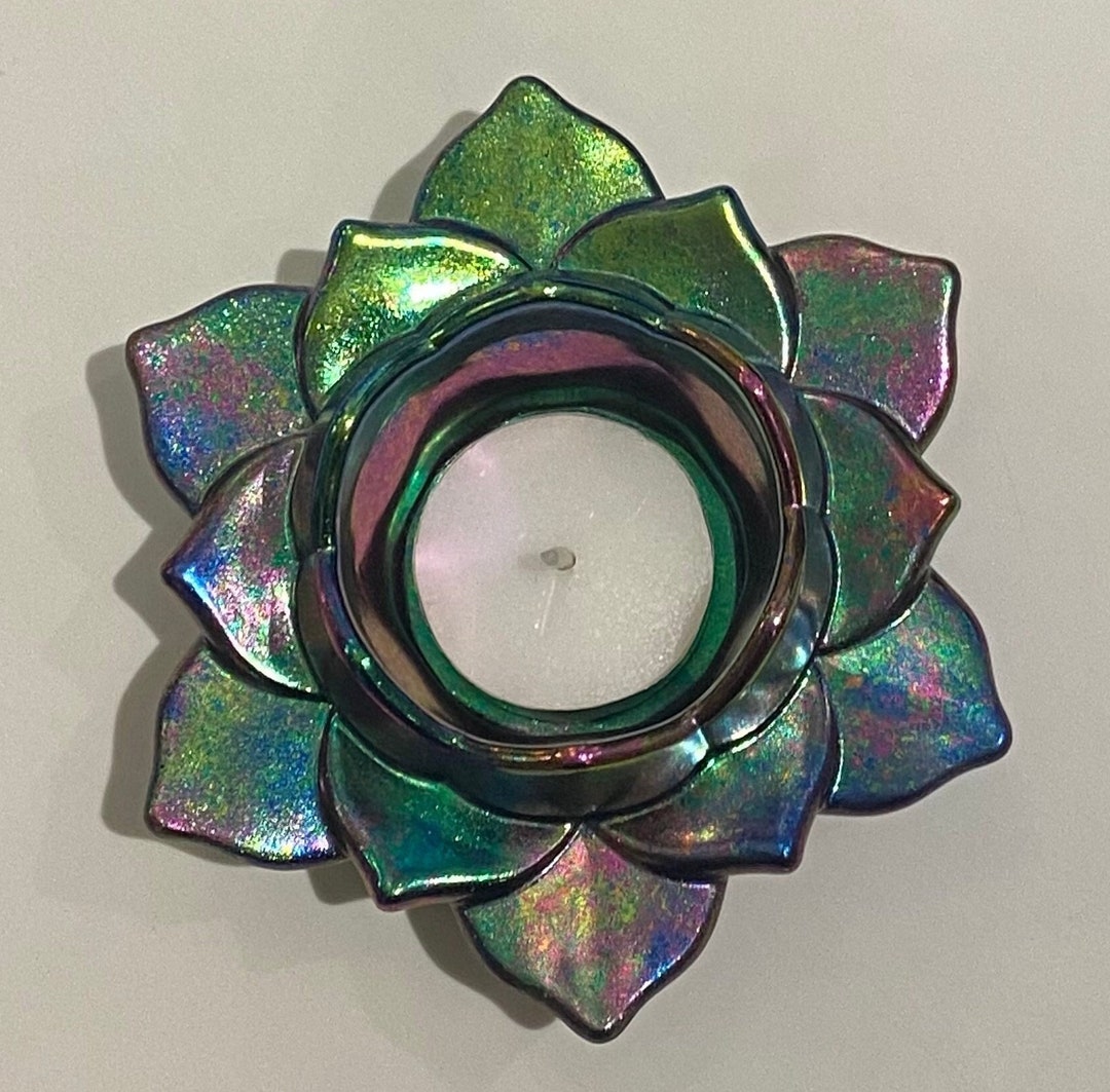 Lotus Flower Tea Light Holder Etsy