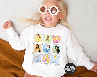 Disney Princess Sweatshirt Princess Shirt Disney Princess Girls Disney Shirt Disney Sweatshirt Retro Disney Princesses Toddler Girl Shirt