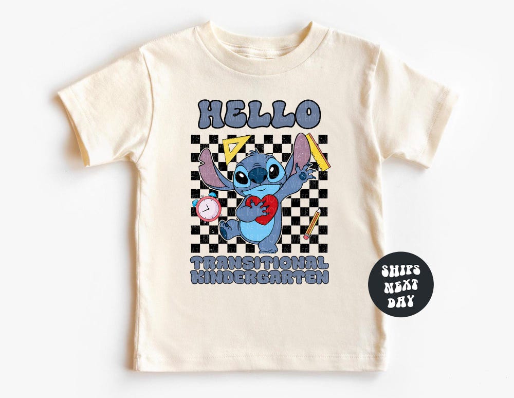 Back To School Shirt Transitional Kindergarten Stitch Back To School Shirt First Day Of School Kindergarten Teacher Back To School Tk Shirt Teesummer