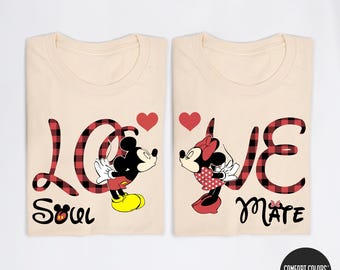 Disney Shirt Disney Couple Shirt Matching Disney Shirt Mickey Mouse Shirt Valentines Day Comfort Colors® Shirt Kiss Shirt Minnie Mouse Shirt
