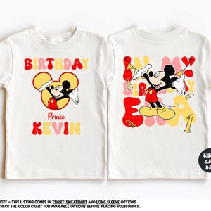 Custom Mickey Birthday Boy Shirt Disney Birthday Kids Shirt Matching Family Birthday Boy Shirt Personalized Birthday Gift 1st Birthday Shirt