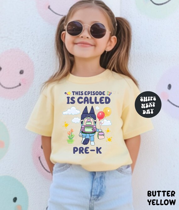 Blue Dog Back To School Shirt PRE-K Shirt First Day Of School Shirt Blue Dog Shirt This Episode Is Called Pre-K Shirt Toddler School Shirt
